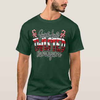 T-shirt Drôle Doux Mais Tordu Buffalo Plaid Cane à Sucre C