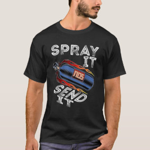 T-shirt Drôle Drag Racing Car NOS Spray Il L'Envoyer