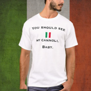 T-shirt Drôle drapeau italien Vous Devriez Voir Mon Cannol