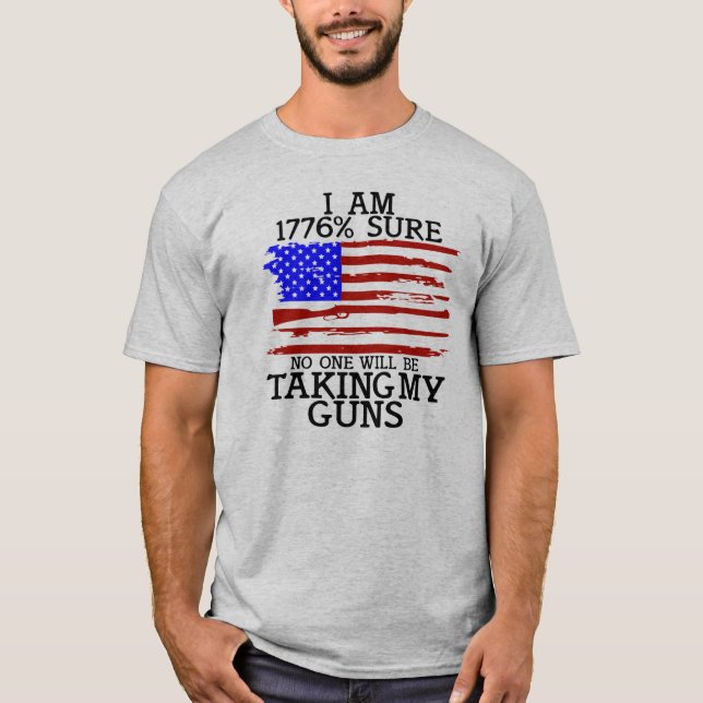 T-shirt Drôle Drôle Droits d'Armes Drôle Américain (Devant)