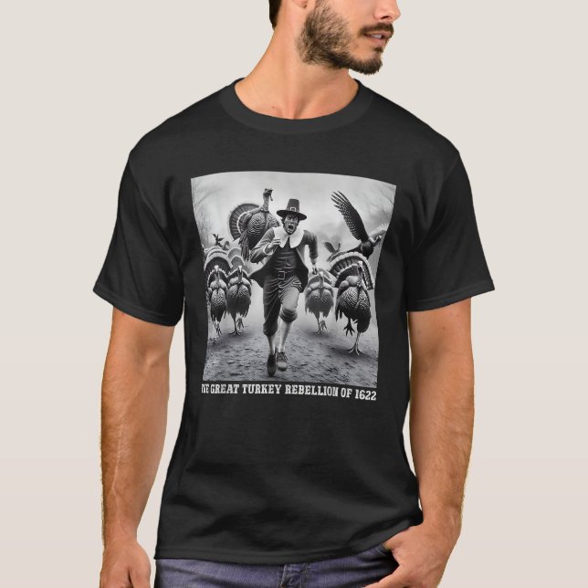 T-shirt Drôle Drôle Joueur des Déchets Chassant Pèlerin Ho (Devant)
