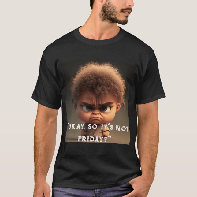 T-shirt Drôle Drôle personnage de dessin animé Black T-shi (Devant)