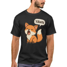 T-shirt drôle du renard qui baille – Animal mignon