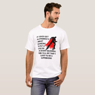 T-shirt drôle du super héros d'Alzheimer