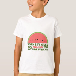T-shirt Drôle Dyslexie Citation Dyslexique Humour Enfants
