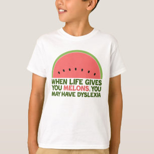 T-shirt Drôle Dyslexie Citation Dyslexique Humour Waterme