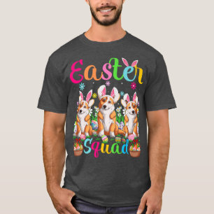 T-shirt Drôle Ear Bunny Ear Welsh Corgi Chien Happy