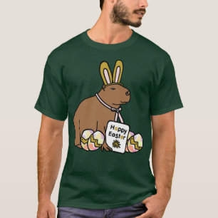 T-shirt Drôle Ears Bunny de Pâques sur Capybara