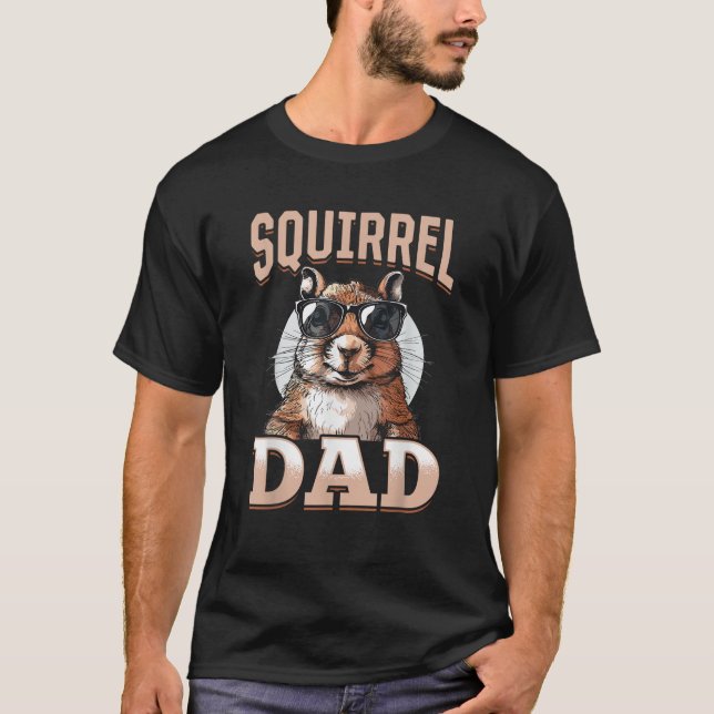 T-shirt Drôle Écureuil animal Écureuil papa (Devant)