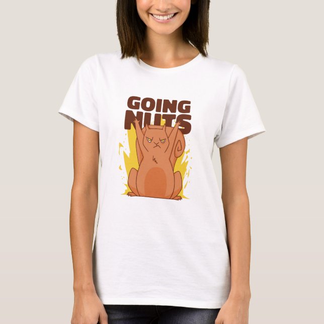 T-shirt Drôle Écureuil Goût Nuts (Devant)