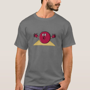 T-shirt drôle effrayé boule de bowling descendant la bande