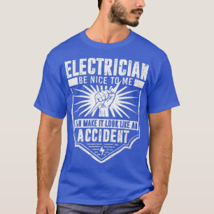 T-shirt Drôle Electricien Art Hommes Femmes Travailler Éle