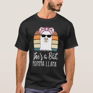 T-shirt Drôle Elle est une mauvaise momma lama maman pour