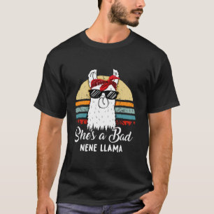 T-shirt Drôle Elle est une Mauvaise Nene Llama Maman Maman
