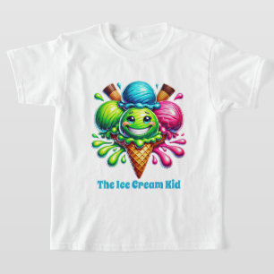 T-shirt Drôle enfant crème glacée ajouter du texte