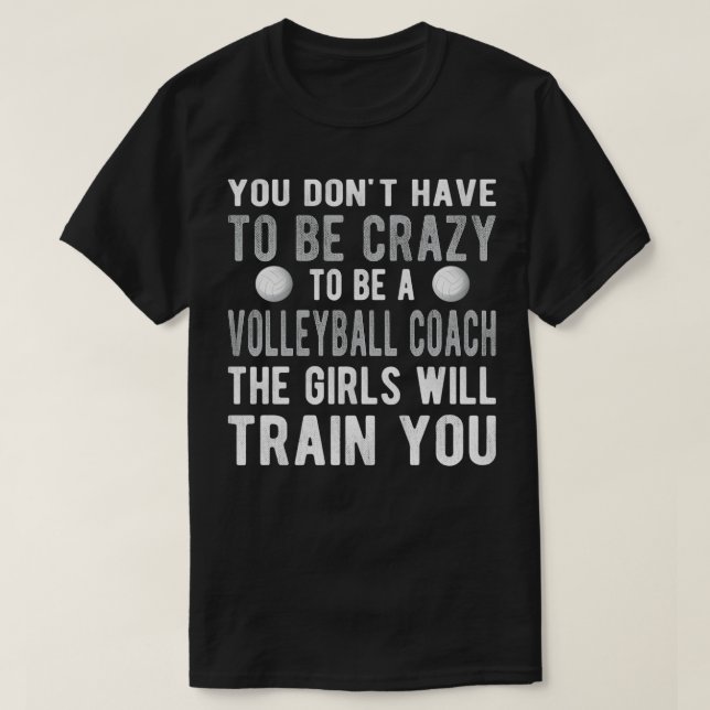 T-shirt Drôle entraîneur de volley-ball Cadeaux entraîneur (Design devant)