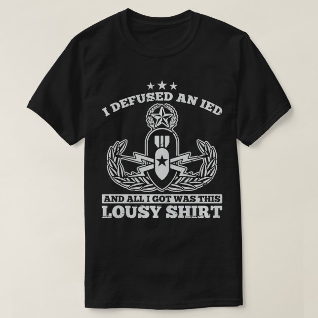 T-shirt Drôle EOD Eplosive Ordnance Disposance Badge princ (Design devant)