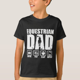 T-shirt Drôle Equestrian Papa Horse Rider Père Humour Fath
