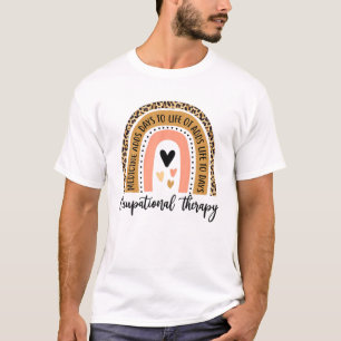 T-shirt Drôle ergothérapie Leopard Arc-en-ciel