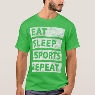 T-shirt Drôle Esports Jeux Joueur Manger Sommeil Esports r