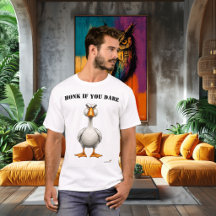 T-shirt drôle et en colère avec un oie - Honk If Y