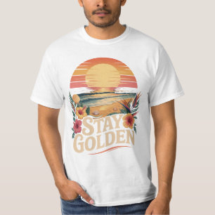 T-shirt drôle et mignon Stay Golden Cadeau pour lu