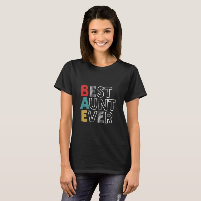 T-shirt Drôle et mignonne meilleure tante Jamais Cool (Devant entier)