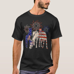 T-shirt Drôle États-Unis Des Chevaux Patriotique 4 Juil