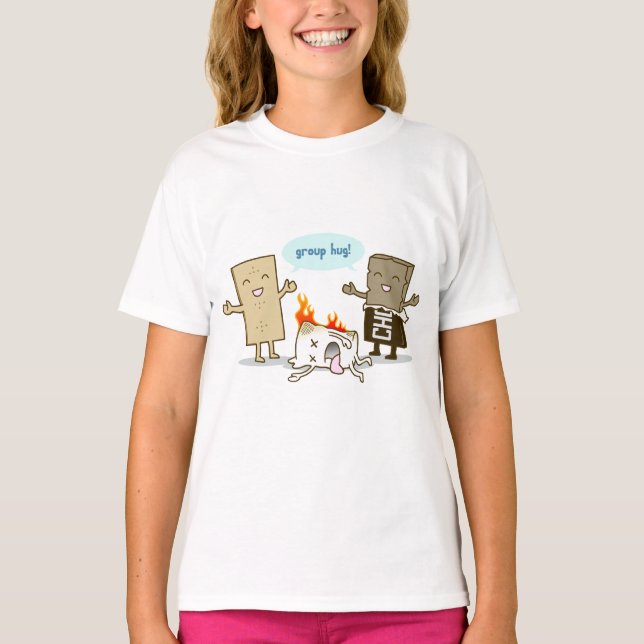T-shirt Drôle - étreinte de groupe de S'Mores (Devant)