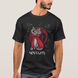 T-shirt Drôle Evil Nosferatu Chat Halloween Costume T Chem
