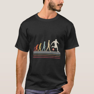 T-shirt Drôle Évolution Soccer De Man Sport Retro Vintage