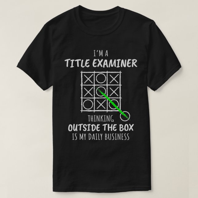 T-shirt Drôle Examinateur de titre (Design devant)