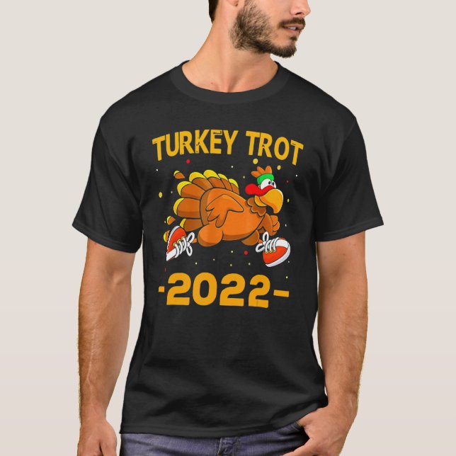 T-shirt Drôle Exécuter Turquie Trot 2022 Huffin Le Stuffin (Devant)