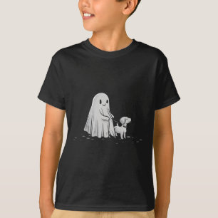 T-shirt Drôle Fantôme Marcher Chien Saison Éffrayante Hall