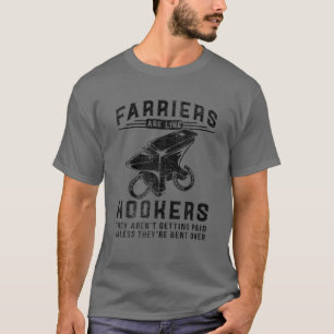 T-shirt Drôle Farrier Hoof Trimming Equine Horse Shoe H