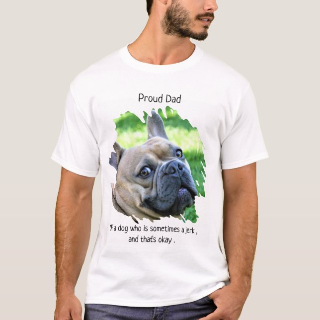 T-shirt Drôle Fier Chien Papa (Devant)