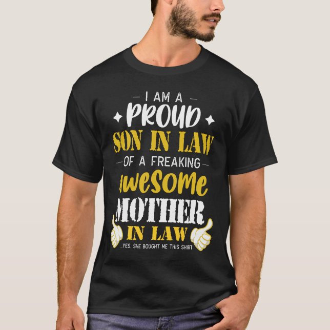 T-shirt Drôle Fils En Droit Cadeau (Devant)