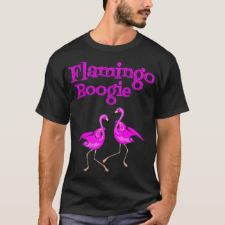 T-shirt Drôle Flamant rose Boogie Tropical Pink Dancing Bi