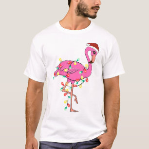 T-shirt Drôle Flamant rose de Noël mignon