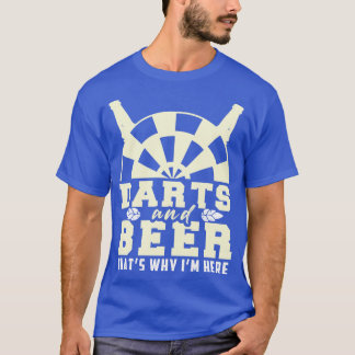 T-shirt Drôle fléchettes bière dire fléchettes motif dart