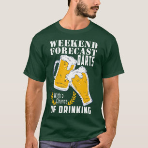 T-shirt Drôle fléchettes bière dire fléchettes motif dart