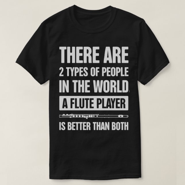 T-shirt Drôle Flute Player Citation Bande de Marching (Design devant)