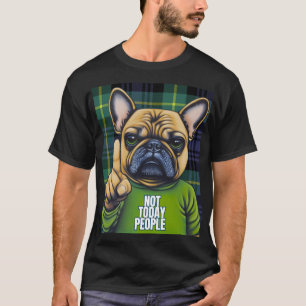 T-shirt Drôle French Bulldog Stylish Plaid pour Amoureux d