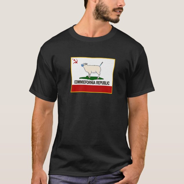 T-shirt Drôle Funny Commiefornia Republic California State (Devant)
