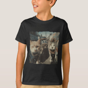 T-shirt Drôle Gangster de chat graphique Funny _3