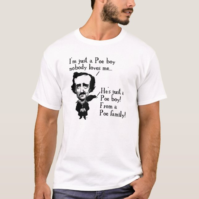 T-Shirt Drôle Garçon Edgar Allan Poe Citations Pro (Devant)