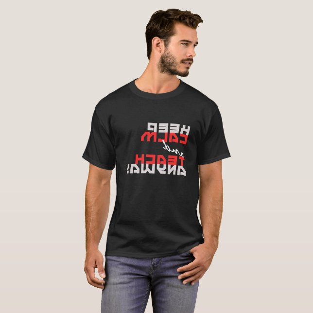 T-shirt Drôle "Gardez le calme et enseigner quand même!" i (Devant entier)