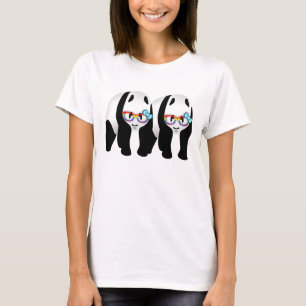 T-shirt Drôle Gay pride Hipster Pandas