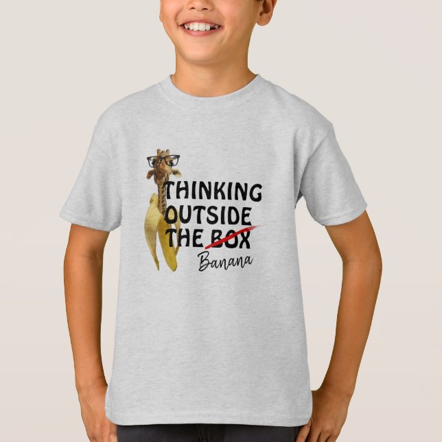 T-shirt Drôle Giraffe Banana Cadeau Pour Femmes Hommes | G (Devant)