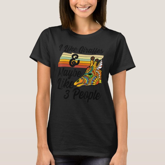 T-shirt Drôle Giraffe Dit Design Pour Giraffe Lover Safa (Devant)